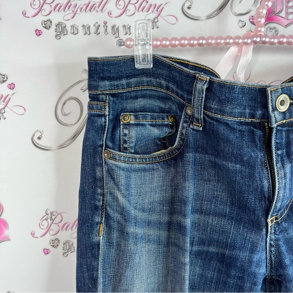 Rag & bone Dre jeans distressed dark blue Classic Blue Women's Jeans - Picture 4 of 12